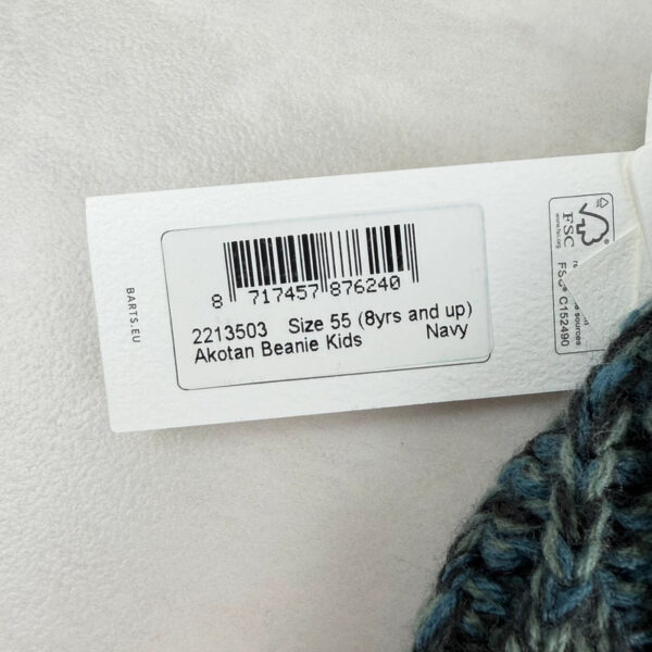 Bonnet enfant Barts Akotan Beanie Kids bleu marine chiné taille 55 cm (8 ans et plus) — vue 13