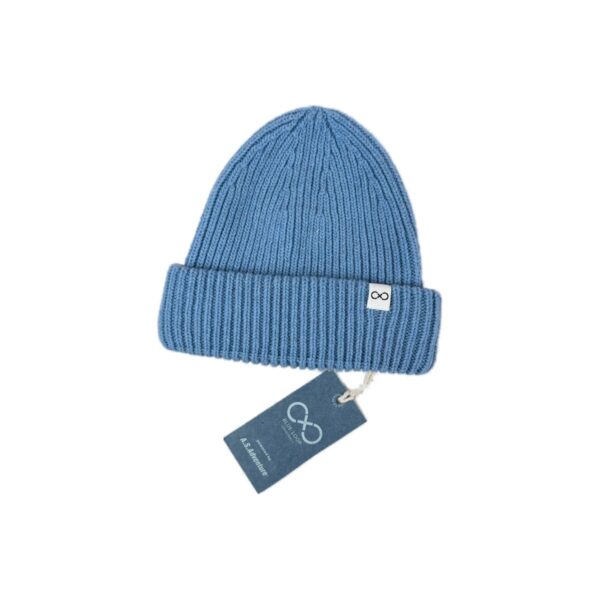 Bonnet côtelé à revers Weekend Beanie unisexe bleu clair taille TU