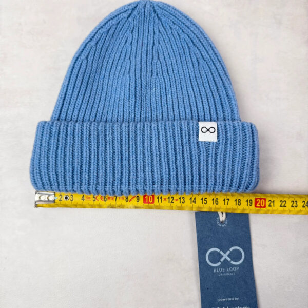 Bonnet côtelé à revers Weekend Beanie unisexe bleu clair taille TU — vue 3