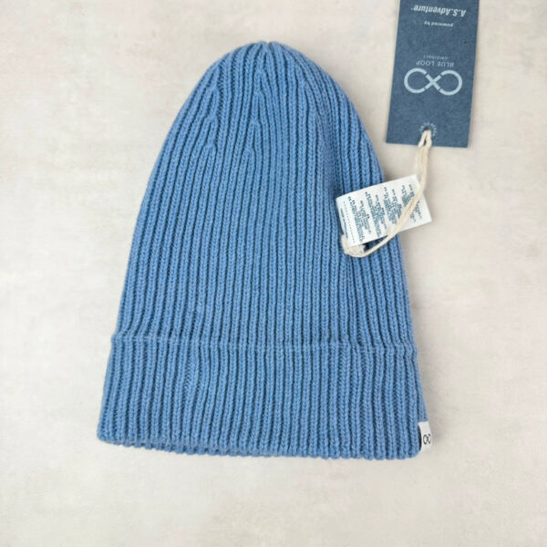 Bonnet côtelé à revers Weekend Beanie unisexe bleu clair taille TU — vue 5