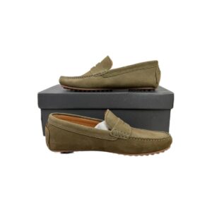 Mocassins de conduite unisexe vert kaki taille 41