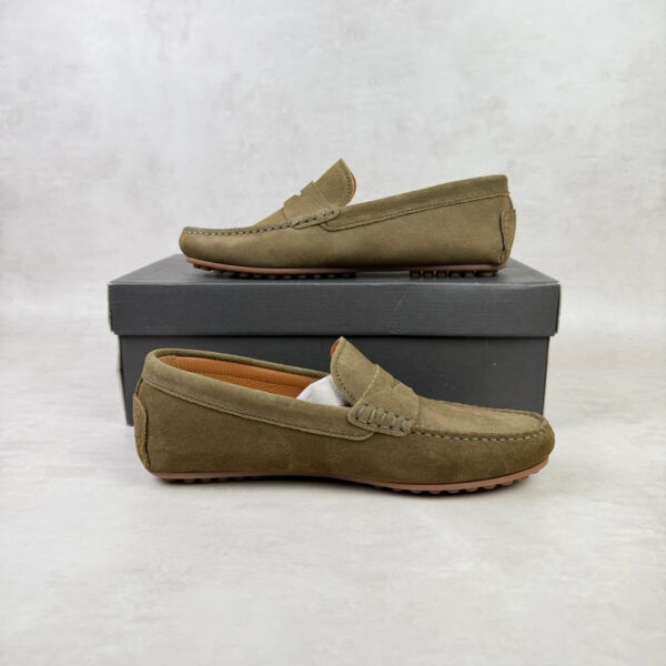 Mocassins de conduite unisexe vert kaki taille 41 — vue 2