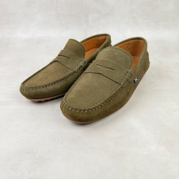 Mocassins de conduite unisexe vert kaki taille 41 — vue 6
