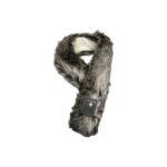 Écharpe en fausse fourrure Blanc Bonnet unisexe gris taupe taille TU