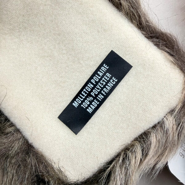 Écharpe en fausse fourrure Blanc Bonnet unisexe gris taupe taille TU — vue 5