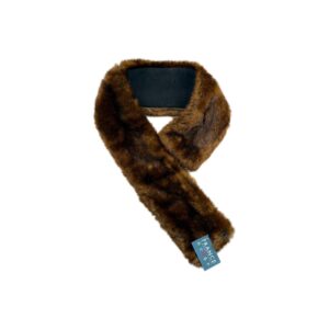 Écharpe en fausse fourrure unisexe marron taille TU
