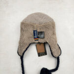 Bonnet aviateur enfant beige/bleu marine taille Universel — vue 4