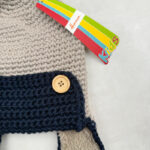 Bonnet aviateur enfant beige/bleu marine taille Universel — vue 6