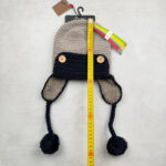 Bonnet aviateur enfant beige/bleu marine taille Universel — vue 11