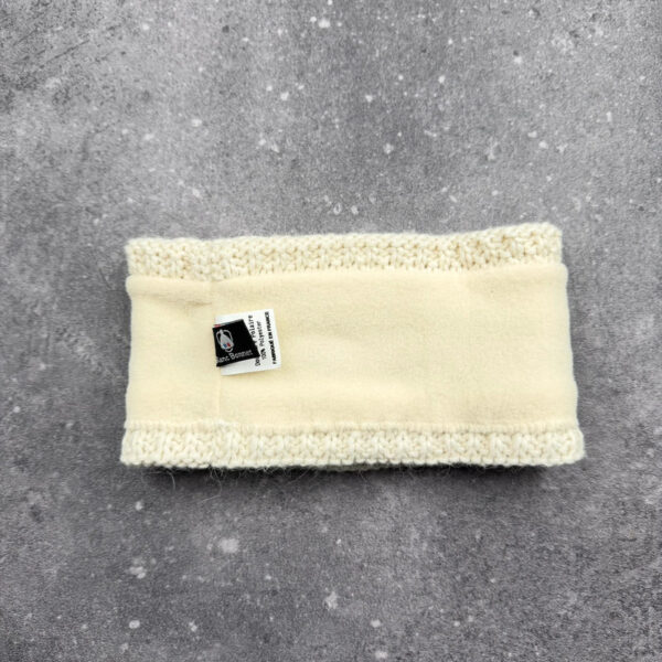 Bandeau tricoté Blanc Bonnet unisexe écru taille TU — vue 3