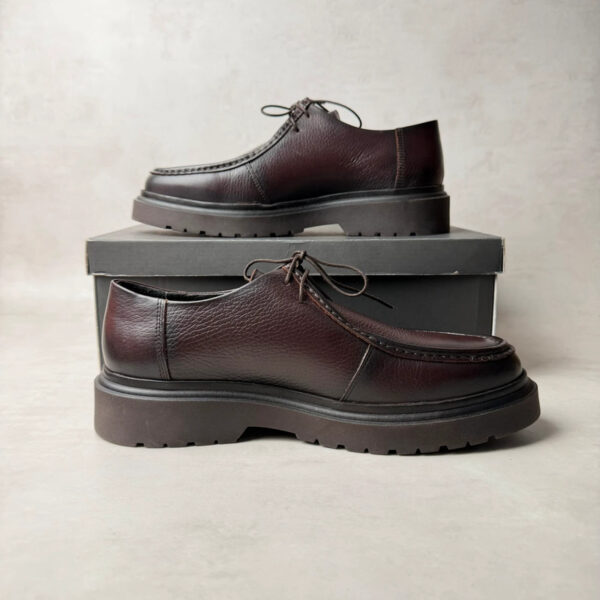 Chaussures derby à lacets homme marron foncé taille 43 — vue 8