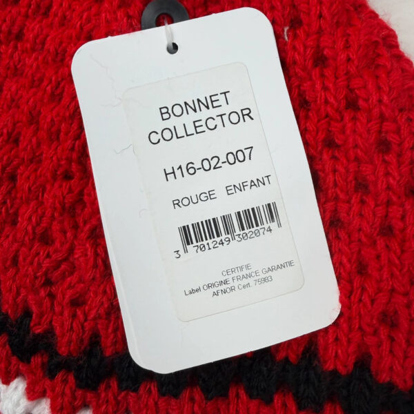 Bonnet à pompon enfant Blanc Bonnet rouge taille TU — vue 3