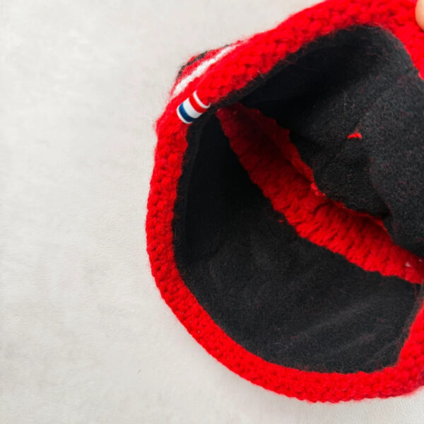 Bonnet à pompon enfant Blanc Bonnet rouge taille TU — vue 5