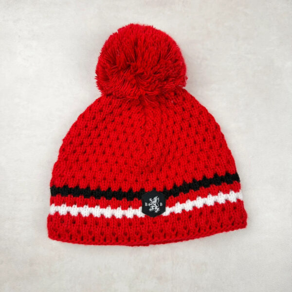 Bonnet à pompon enfant Blanc Bonnet rouge taille TU — vue 6