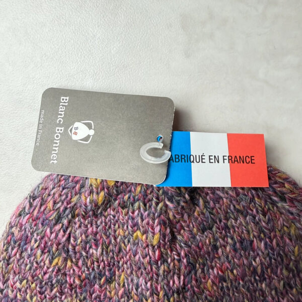 Bonnet Blanc Bonnet unisexe violet multicolore taille TU — vue 3