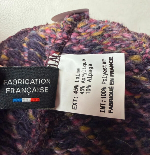 Bonnet Blanc Bonnet unisexe violet multicolore taille TU — vue 8
