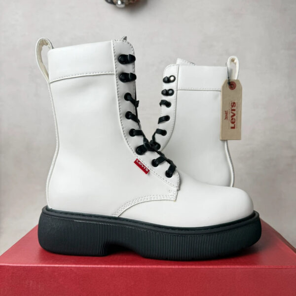 Bottines à lacets Levi's Joss unisexe blanc taille 36 — vue 3