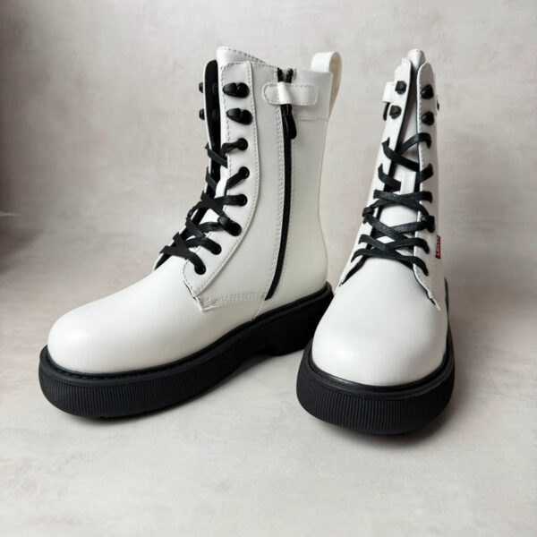 Bottines à lacets Levi's Joss unisexe blanc taille 36 — vue 4