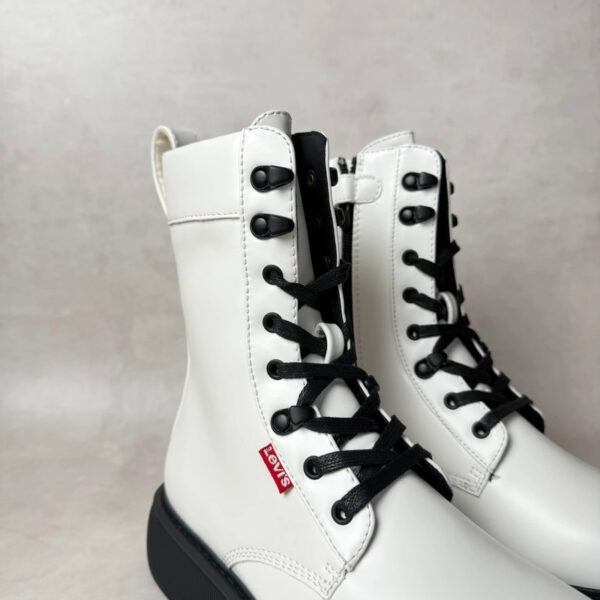 Bottines à lacets Levi's Joss unisexe blanc taille 36 — vue 5