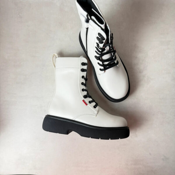 Bottines à lacets Levi's Joss unisexe blanc taille 36 — vue 7