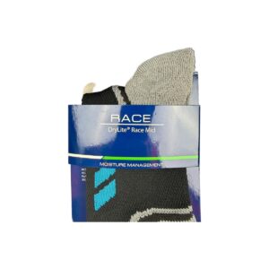 Chaussettes de running mi-mollet DryLite Race Mid unisexe noir taille XL (EU 44-46)