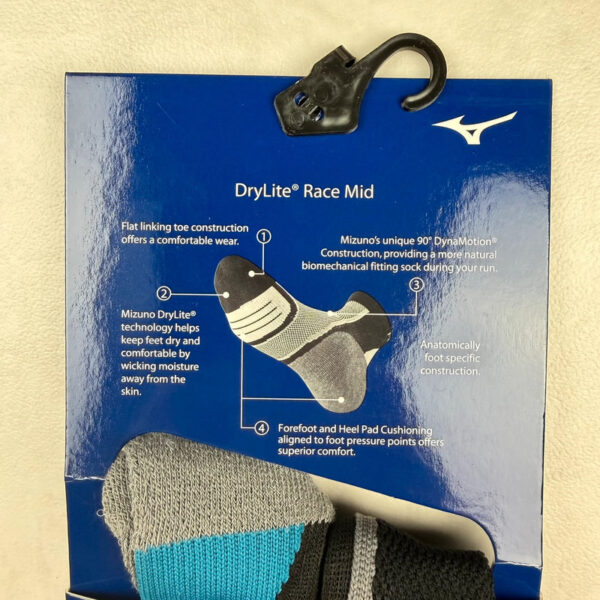 Chaussettes de running mi-mollet DryLite Race Mid unisexe noir taille XL (EU 44-46) — vue 7