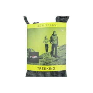 Chaussettes de trekking unisexe noir/gris anthracite taille 46-48