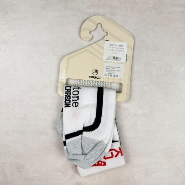 Chaussettes de cyclisme Briko Protek Max Bike unisexe blanc taille S — vue 3