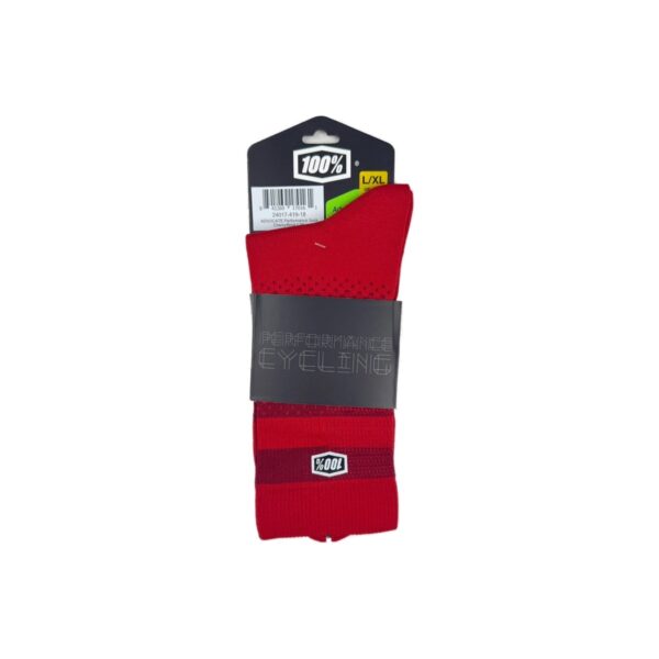 Chaussettes de cyclisme 100% Advocate Performance Sock unisexe rouge taille L/XL (EU 42-46)