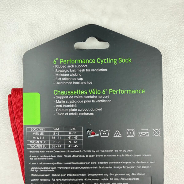 Chaussettes de cyclisme 100% Advocate Performance Sock unisexe rouge taille L/XL (EU 42-46) — vue 4