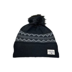 Bonnet à pompon Pipolaki Onova unisexe noir taille TU