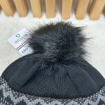 Bonnet à pompon Pipolaki Onova unisexe noir taille TU — vue 4