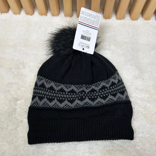 Bonnet à pompon Pipolaki Onova unisexe noir taille TU — vue 5