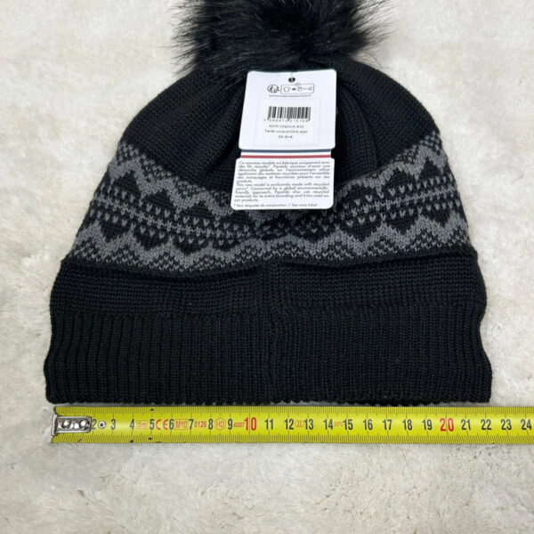 Bonnet à pompon Pipolaki Onova unisexe noir taille TU — vue 11