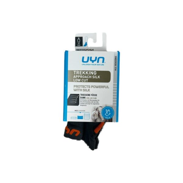 Chaussettes de trekking basses Trekking Approach Silk Low Cut unisexe noir/orange taille EU 39-41