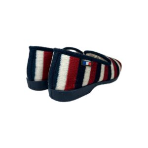 Chaussons d'intérieur La Vague unisexe bleu marine/rouge/blanc taille 39
