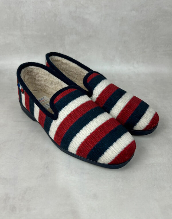 Chaussons d'intérieur La Vague unisexe bleu marine/rouge/blanc taille 39 — vue 3