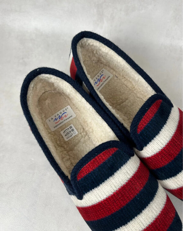 Chaussons d'intérieur La Vague unisexe bleu marine/rouge/blanc taille 39 — vue 4
