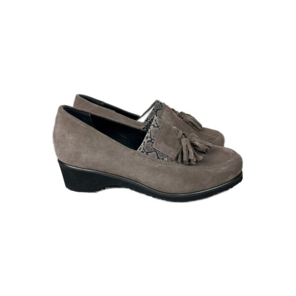 Mocassins à pampilles femme Camogli taupe taille 37