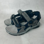Sandales enfant gris/bleu marine taille 33 — vue 2