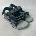 Sandales enfant gris/bleu marine taille 33 — vue 4