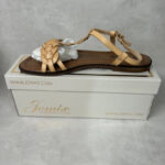 Sandales plates à bride cheville femme beige taille 39 — vue 2