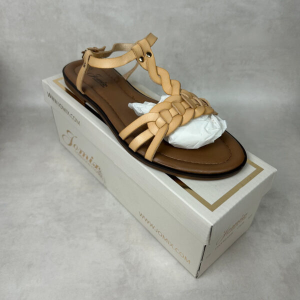 Sandales plates à bride cheville femme beige taille 39 — vue 4