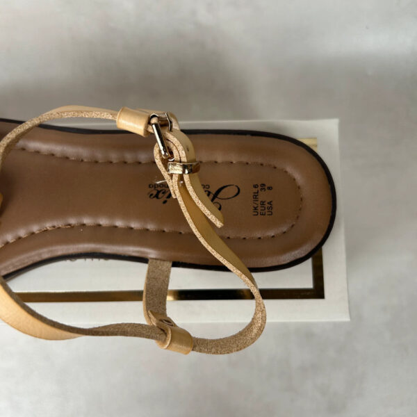 Sandales plates à bride cheville femme beige taille 39 — vue 5